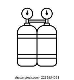 air tank icon vector design template in white background