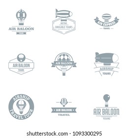 Air tank logo set. Simple set of 9 air tank vector logo for web isolated on white background