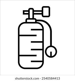 air tank vector icon line sign