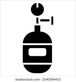 air tank vector icon line sign