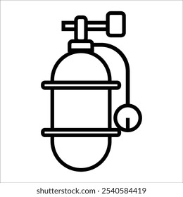 air tank vector icon line sign