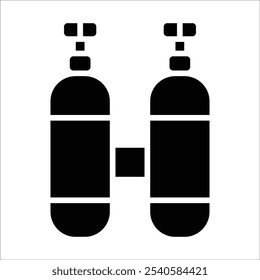 air tank vector icon line sign