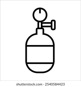 air tank vector icon line sign