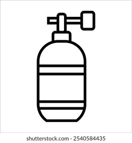 air tank vector icon line sign