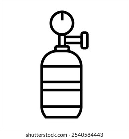 air tank vector icon line sign