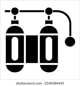 air tank vector icon line sign