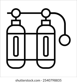 air tank vector icon line sign