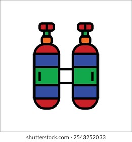 air tank vector icon line template