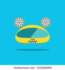 
air taxi, flat vector illustration