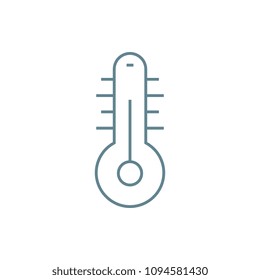 Air temperature linear icon concept. Air temperature line vector sign, symbol, illustration.