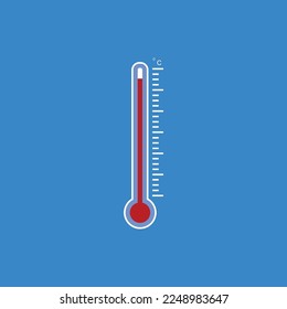 air temperature thermometer illustration vector isolated blue background