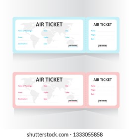 Air ticket design template - vector