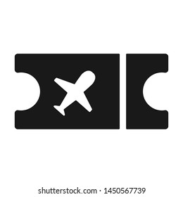 Air ticket flat vector icon