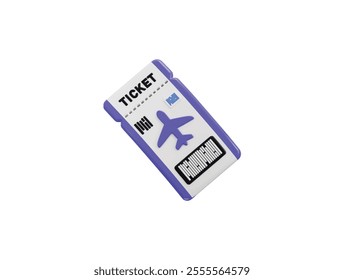 Air ticket icon 3d render concept of passenger airline ticket icon vector illustration