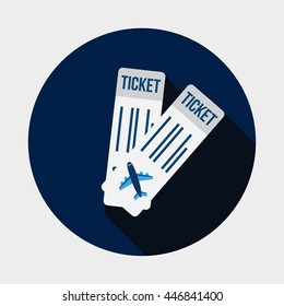 Air ticket icon illustration