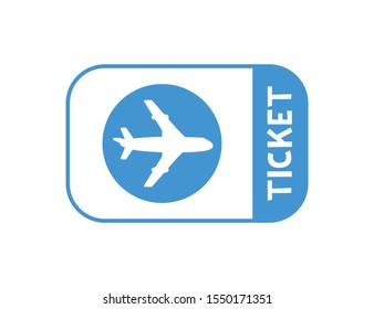 Air ticket icon isolated simple cartoon flat vector