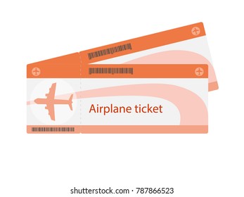 Air ticket icon. Modern ticket concept for air travel. Vector illustration in a flat style.
