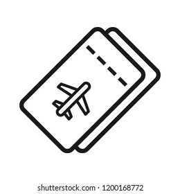 Air ticket icon. Simple flat design. Isolate on white background.