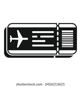 Air ticket icon simple vector. Airplane travel people. Pension money care