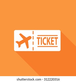 air ticket icons set. Vector Illustration eps10. Flat icon with long shadow. 