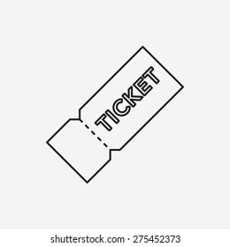 air ticket line icon
