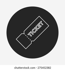 air ticket line icon
