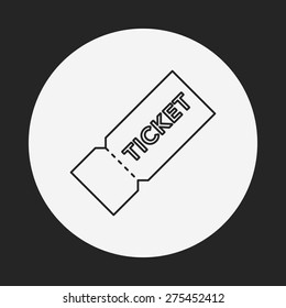 air ticket line icon