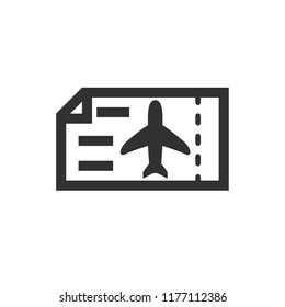 air ticket. monochrome icon