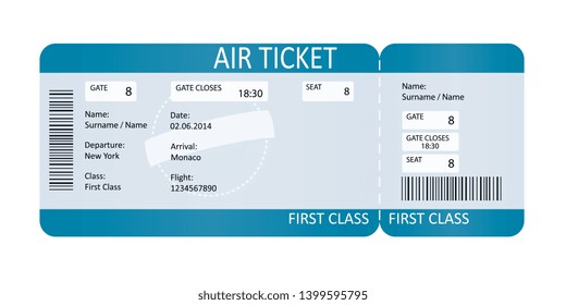 Air ticket for sale and page and print