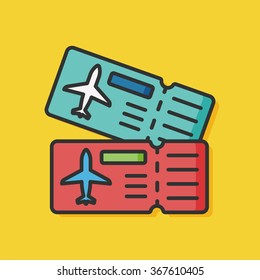 air ticket vector icon
