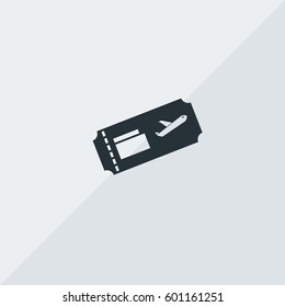 Air Ticket Vector Icon, The symbol of ticket for flight. Simple, modern flat vector illustration for mobile app, website or desktop app   