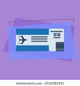 Air ticket vector illustration. Boarding pass, passenger, flight. Tickets concept. Vector illustration can be used for topics like travel, airline, transportation