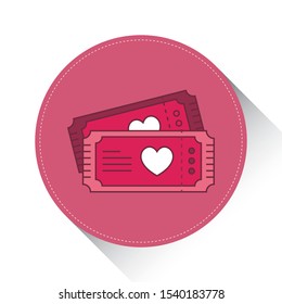 
Air tickets for honeymoon line icon. Plane, heart, arrival. Romantic trip concept. Can be used for topics like travelling, vacation, transportation