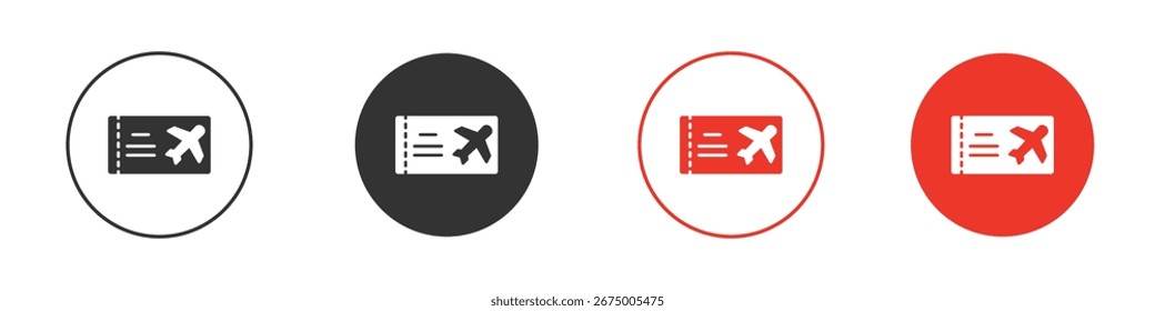 Flugtickets-Symbol für Logo, Vektorzeichen-Symbol für Design