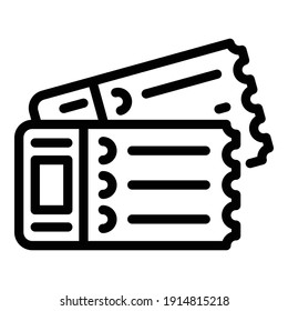 Air tickets icon. Outline air tickets vector icon for web design isolated on white background
