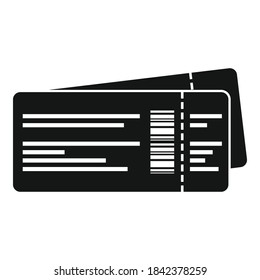 Air tickets icon. Simple illustration of air tickets vector icon for web design isolated on white background