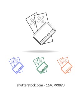 air tickets line icon. Elements of journey in multi colored icons. Premium quality graphic design icon. Simple icon for websites, web design, mobile app, info graphics