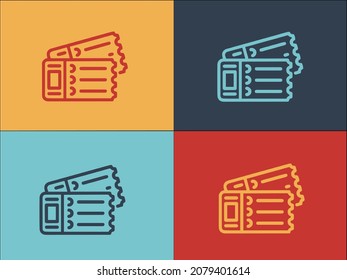 Air Tickets Logo Template, Simple Flat Icon Of pass,ticket,airplane