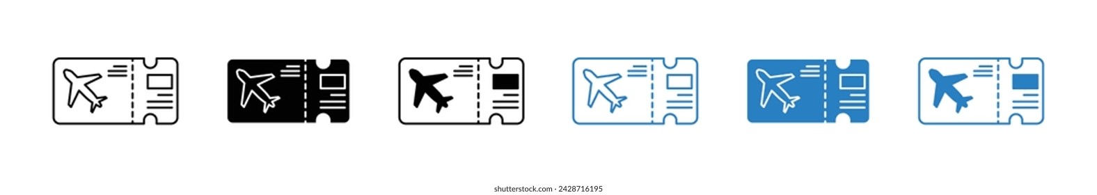 Air Tickets Vector Illustration Set. Journey Awaits Sign Suitable for Apps and Websites UI Design.