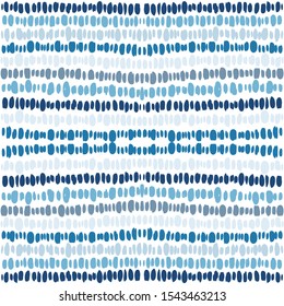Air Tie Dye Psychedelic Seamless Pattern. Sea Stripes Indonesian Vector Texture. Batik Vector Texture. Aztec Shibori Geometric Watercolor Print. Shibori.