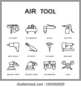 air tool icon isolated on white background for web design