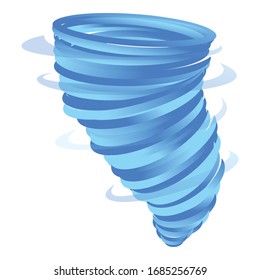 Air tornado icon. Cartoon of air tornado vector icon for web design isolated on white background