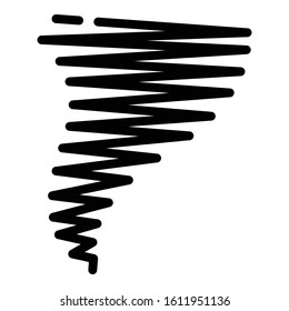Air tornado icon. Outline air tornado vector icon for web design isolated on white background