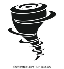 Air tornado icon. Simple illustration of air tornado vector icon for web design isolated on white background