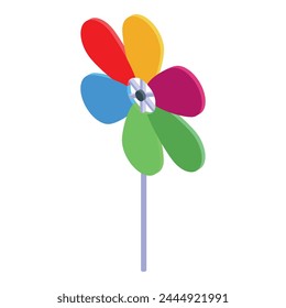 Air toy icon isometric vector. Wind vane. Arrow sky