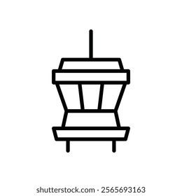 Air traffic control icon line vector design with trendy style