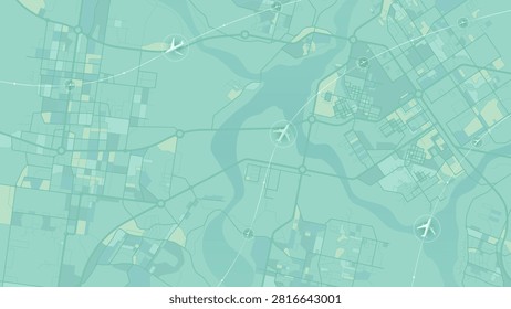 Air traffic control radar interface displaying flight paths over teal urban grid