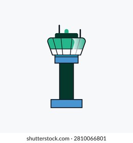 Air traffic control tower icon representing airport navigation and aviation