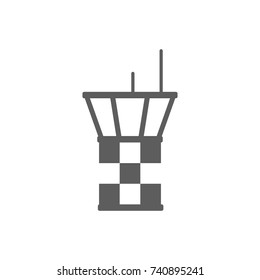 Air traffic control tower icon in trendy flat style isolated on white background. Symbol for your web site design, logo, app, UI. Vector illustration, EPS