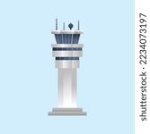 Air Traffic Control Tower Vector Illustration